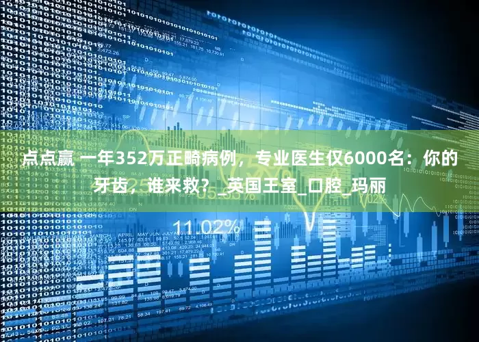 点点赢 一年352万正畸病例，专业医生仅6000名：你的牙齿，谁来救？_英国王室_口腔_玛丽